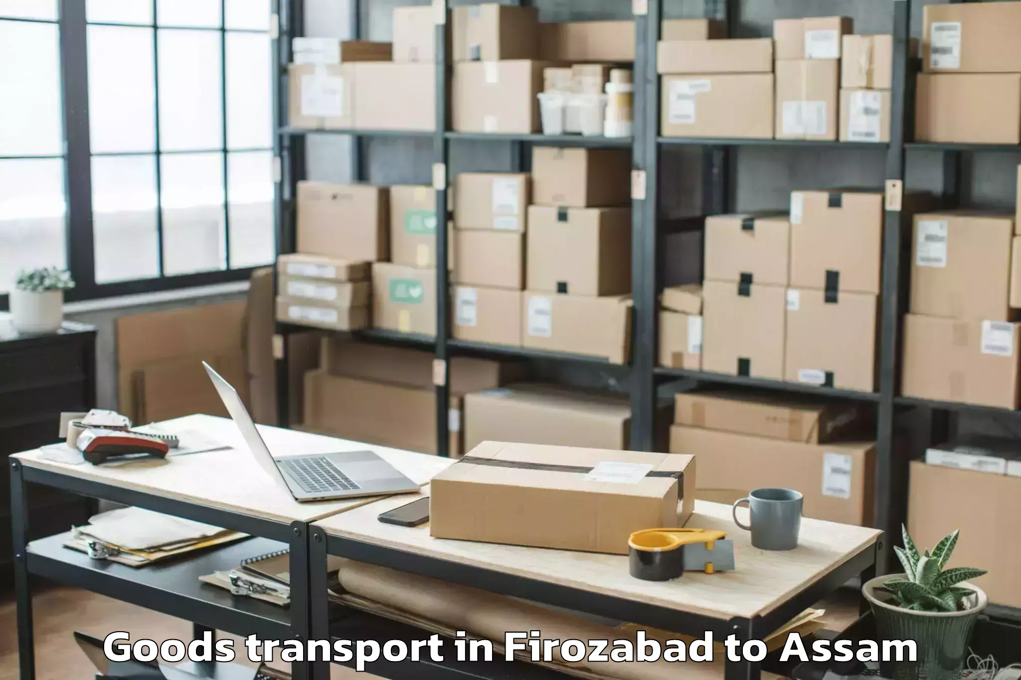 Book Firozabad to Dergaon Goods Transport